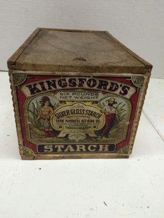Kingsfords Silver Gloss Starch Dove Tail Box Sliding Lid