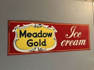 Meadow Gold Ice Cream Metal Sign