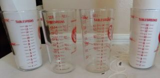 Vintage A&P Grocery Store Glasses Measuring Cup Tumblers 8 oz x 4 5
