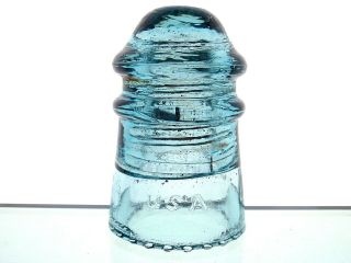- BRIGHT CORNFLOWER BLUE McLAUGHLIN No 9 USA Pony Glass Insulator 2