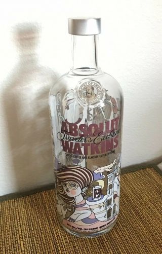Absolut Travelers Exclusive Watkins Vodka Empty Bottle 1 Liter Rare Hard To Find