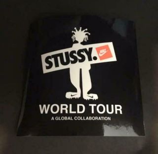 Nike Stussy World Tour Sticker 1 Sheet Size 11.  5cm 11.  5cm