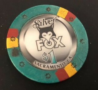 Silver Fox Casino Hotel Ca California Casino Chip $1 Green Chip Sacramento