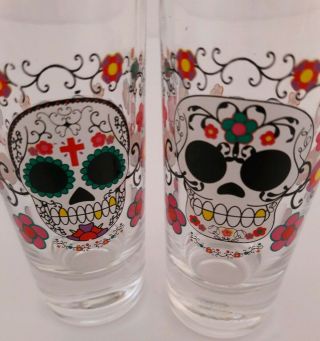 Sugar Skull Shot Glasses Dia de Los Muertos Day of the Dead 5