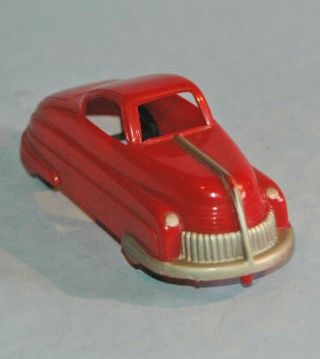 Vintage Hard Plastic Reliable Canada 1950 10 Streamlined Coupé Red 4 1/2 "