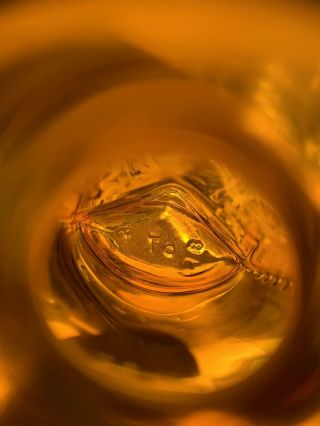 POISON BOTTLE Antique Amber Glass 3.  5” Tall VTG Rare Early 1900s Embossed 7