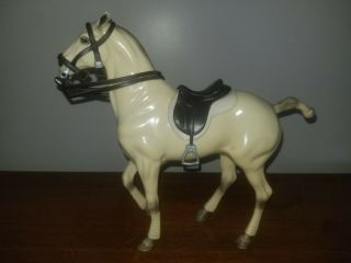 Hartland Models Horse Polo Pony Alabaster Gray Chrome Leg Wraps English Tack
