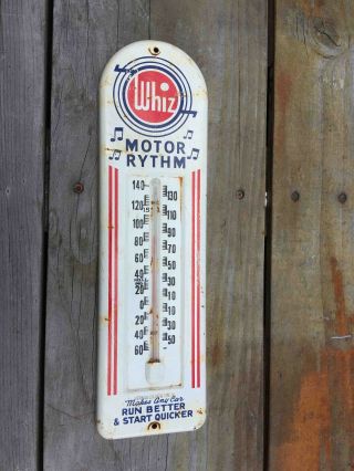 Old Whiz Motor Rhythm Oil Metal Advertising Thermometer For Auto Car