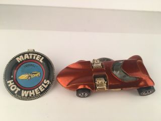 Rare Vintage 1968 Mattel Hot Wheels Redline Twinmill Metallic Copper With Badge