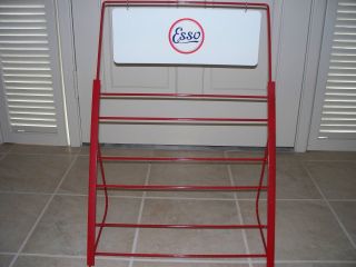 TEXACO RED QUART OIL CAN DISPLAY RACK made in AMERICA BY AN AMERICAN 4