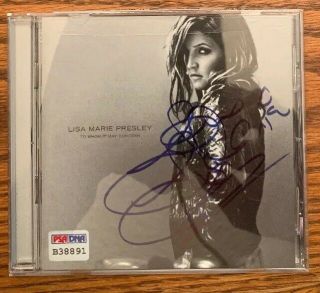 Lisa Marie Presley Autographed Cd Jacket,  Psa/dna