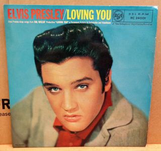 Elvis Presley Loving You Og Uk Rca Victor Records Silver Spot 10 " Lp Rc 24001