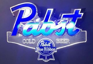 Vintage Pabst Blue Ribbon Lighted Beer Sign