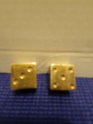 Solid Brass Dice 6 Sided Heavy Duty Decorative Die 1 "