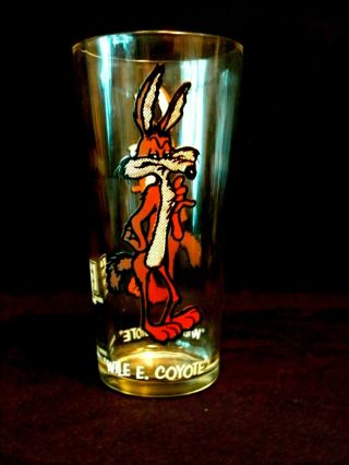Vintage Pepsi Collector Series 1973 Warner Bros Wile E.  Coyote Drinking Glass