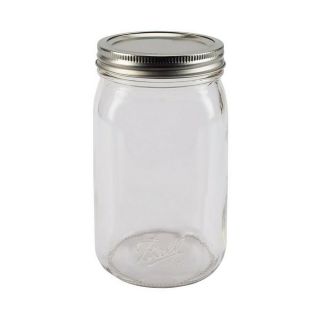 Ball Smooth Sided 12ct Glass Canning Jar Mason Lid Quart Wide Mouth 32Oz Jars 3