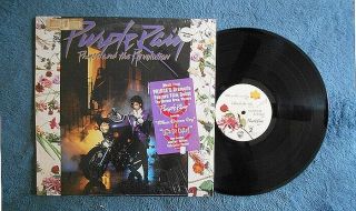 Prince Purple Rain Lp With Shrink And Hype Sticker And Poster