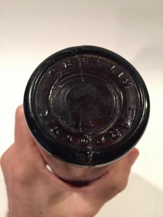 1800s EARLY RARE Red Amber C.  W.  Abbott ' s Pontil Mark Bitters Bottle MB - 0605 4