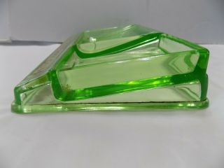 1920’s Green Vaseline Glass Clarks Teaberry Chewing Gum Change Tray 3