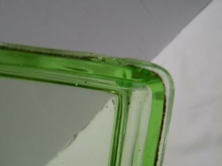 1920’s Green Vaseline Glass Clarks Teaberry Chewing Gum Change Tray 8