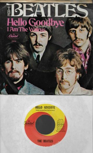 The Beatles Hello Goodbye / I Am The Walrus 45 With Picsleeve From 1967