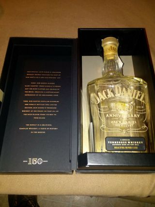Jack Daniels 150th Anniversary Limited Edition 1L Bottle Decanter Rare 2