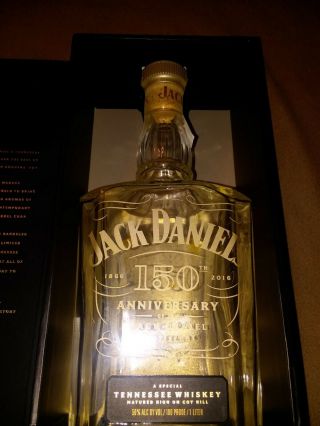 Jack Daniels 150th Anniversary Limited Edition 1L Bottle Decanter Rare 4