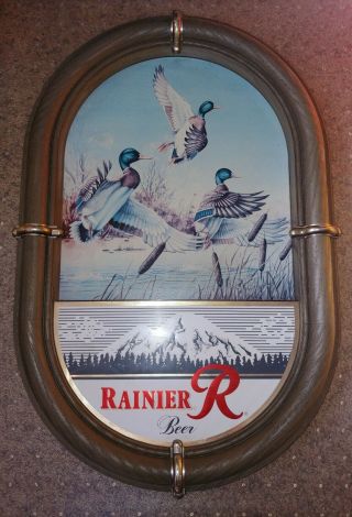 Vintage Rainer Beer Wildlife Plaque / Wall Display - Rare
