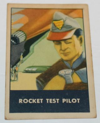 Vintage Space Patrol Rocket Test Pilot Trading Card Rice Chex Cereal Ralston