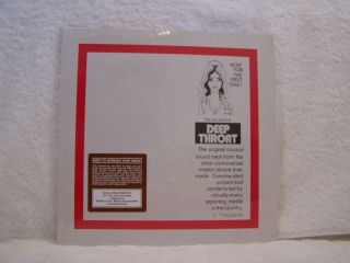 Deep Throat 180 Gram Pressing With Poster Gatefold Cover