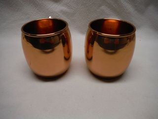 SET OF 2 GREY GOOSE VODKA FLY BEYOND MOSCOW MULE COPPER PLATED MUGS CUPS 2