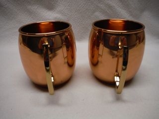 SET OF 2 GREY GOOSE VODKA FLY BEYOND MOSCOW MULE COPPER PLATED MUGS CUPS 4