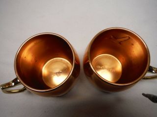 SET OF 2 GREY GOOSE VODKA FLY BEYOND MOSCOW MULE COPPER PLATED MUGS CUPS 5