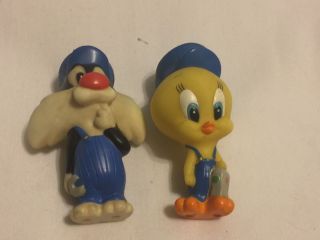 Warner Bros Vtg Looney Tunes 3.  25 " Sylvester And Tweety Plastic Figurine