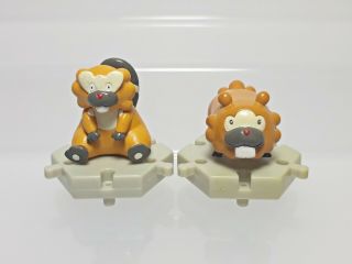 Set (2) Bibarel Bidoof Pokemon Bandai Chou Get Gashapon Figure Toy Japan
