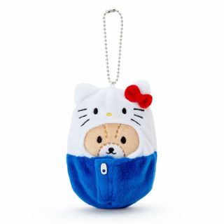 Sanrio Hello Kitty Mascot Holder With Sleeping Bag From Japan F/s