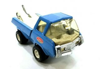 Vintage Tonka " Mini Series " Small Wrecker Pressed Steel Blue
