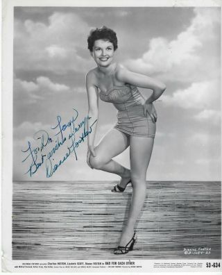 Actress Diane Foster,  Rare Autographed Studio Pin - Up Photo