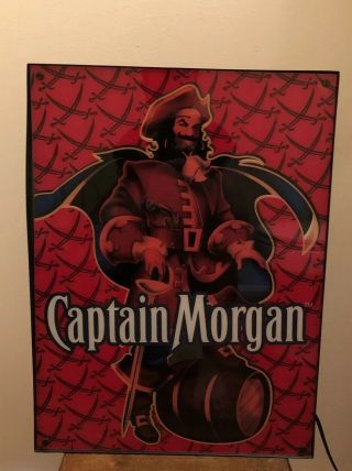 2007 Captain Morgan Rum Light Up Wall Sign Pirate Man Cave Must Have Ck It Out