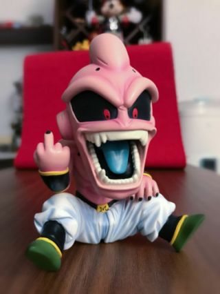 Dragon Ball Z Funny Majin Buu Kid One - Finger Salute Sd Mini Pvc Figure No Box