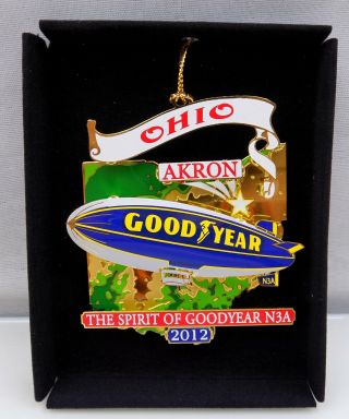 The Spirit Of Goodyear Blimp N3a Akron Ohio Ornament Nations Treasures Ss06