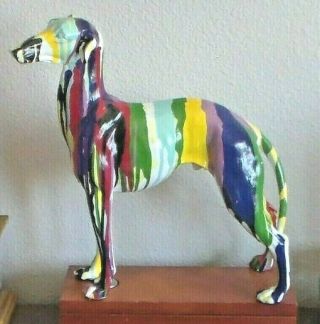 Greyhound Dog Statue Art Collectible Figure Home Accent Decor