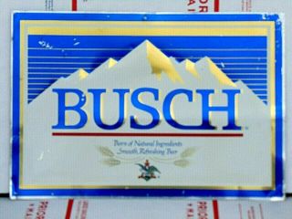 Vintage Busch Beer Tin Metal Advertising Sign Mountain $9.  95