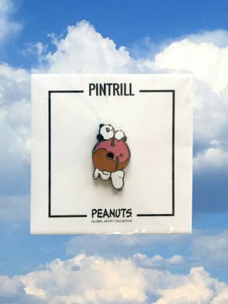 Rob Pruitt Flea Market Peanuts Snoopy Panda Pintrill Enamel Cloisonne Pin Badge