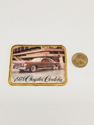 1978 Chrysler Cordoba 2 - Door Hardtop Dealer Promotional Patch
