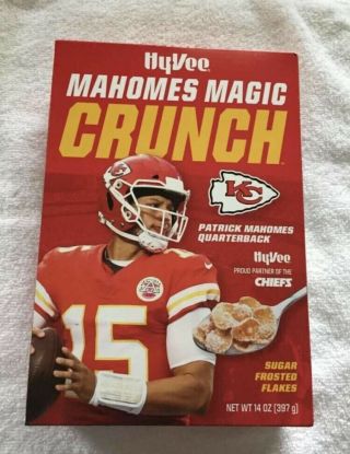 Patrick Mahomes Magic Crunch Cereal Hyvee Limited Edition