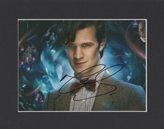 Matt Smith Doctor Who Hand Signed 10x8 Mounted Autograph Photo