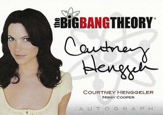 2012 The Big Bang Theory Courtney Henggeler Missy Cooper Actress Autograph A11