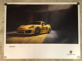 2015 Porsche Cayman Gt4 Showroom Advertising Sales Poster Rare Awesome L@@k