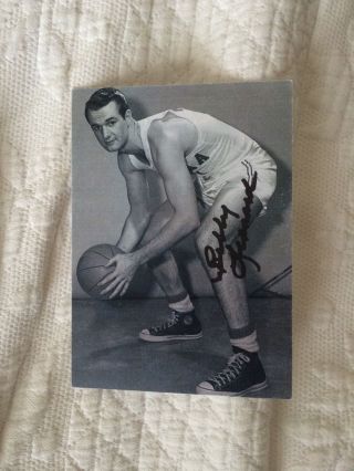 Bobby " Slick " Leonard Signed Small Picture Autographed Indiana Hoosiers Pacers